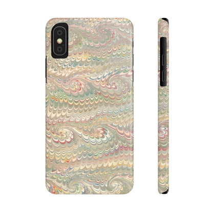 Soft Green and Multi-Colored Marbled Design, Italy Feather Phone Case, Multi-Color, Slim Phone Cases, Case-Mate IPHONE16 and all sizes