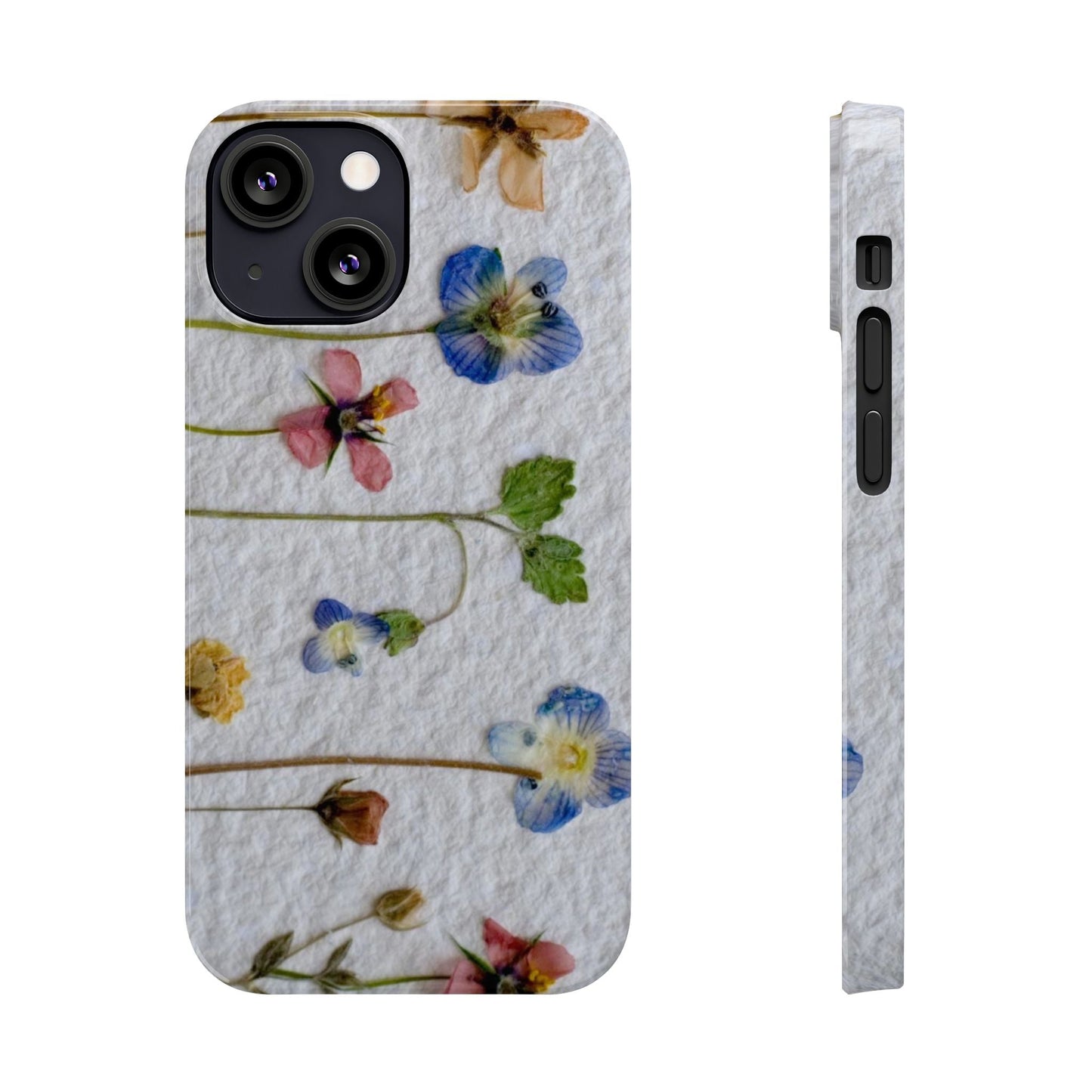 Dried Wild Pink and Purple Flower Image on Paper, Floral Slim Phone Cases, Case-Mate IPHONE16 and all sizes
