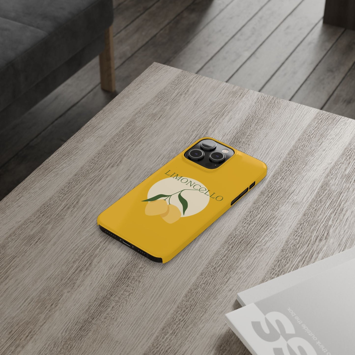 Italian Limoncello Yellow Slim Phone Cases with Lemons, Case-Mate IPHONE16 and all sizes
