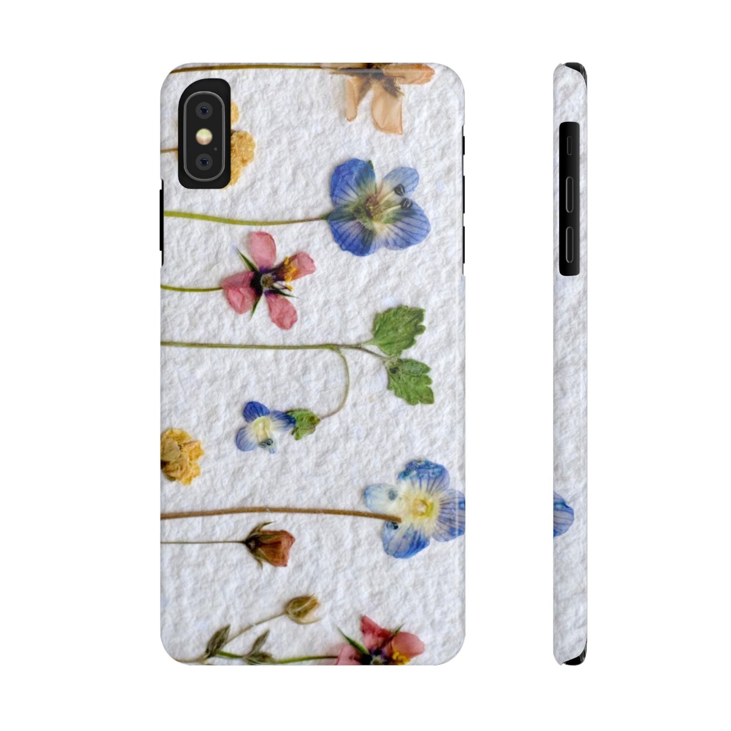Dried Wild Pink and Purple Flower Image on Paper, Floral Slim Phone Cases, Case-Mate IPHONE16 and all sizes